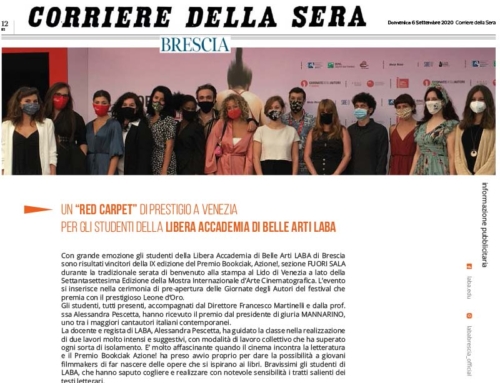 Un “red carpet” di prestigio a Venezia per gli studenti della Libera Accademia di Belle Arti LABA